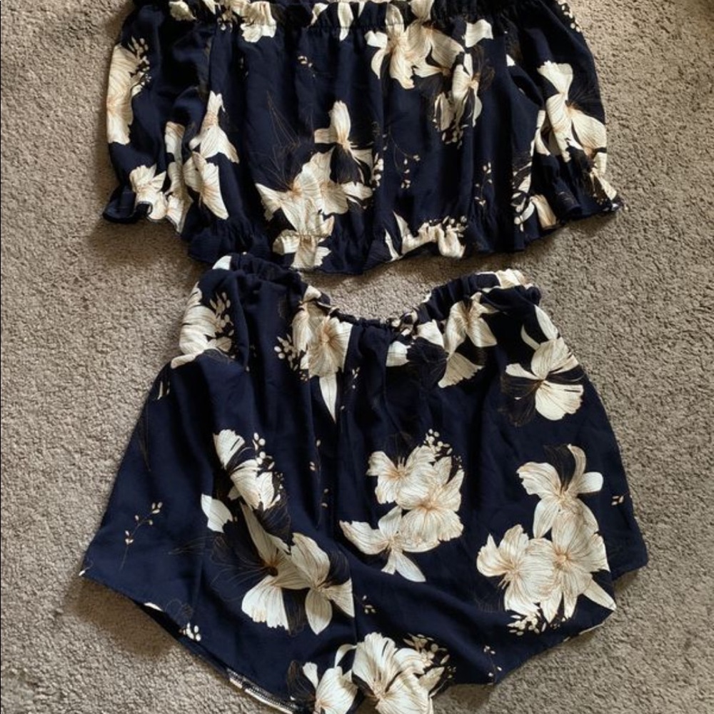 Two piece plus size jumpsuit